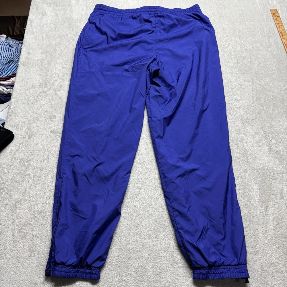 Vintage Adidas‎ 90's Y2K Windbreaker Pants Purple Men's L Mesh Lined Ankle Zip